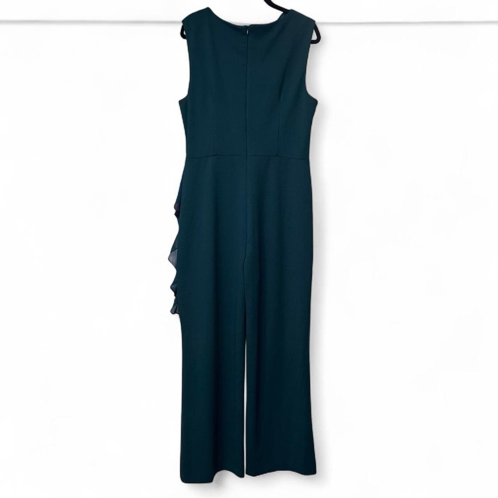 Connected Apparel Teal Ruffle Jumpsuit - Picture 5 of 10
